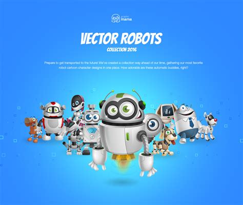 Vector Robots Collection 2016 On Behance