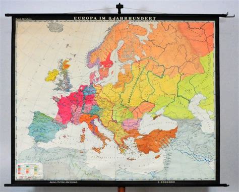 Vintage Map Of Europe Large Wall Map Of Europe By Discoverprints Wall