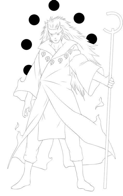 Rikudou Madara Uchiha Lineart By Lordbalda On Deviantart