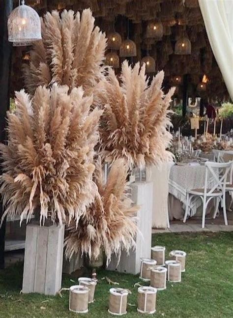 Fairy Tale Pampas Grass Wedding Inspiration Elegant Wedding Ideas