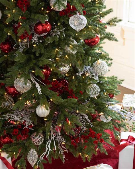 Decorating And Red White Silver Christmas Tree Gold Decorating Ideas