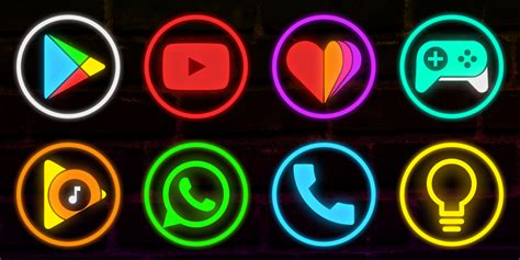 As long as you don't over do it, you'll end up having the coolest neon icon style change. Neon Glow Rings - Icon Pack - Android Apps on Google Play
