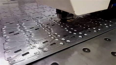 Trumpf Tc500 Punch Press Forming Round Embossed Dimple Youtube