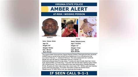 Amber Alert Suspect In Custody 7 Month Old Virginia Girl Found Safe