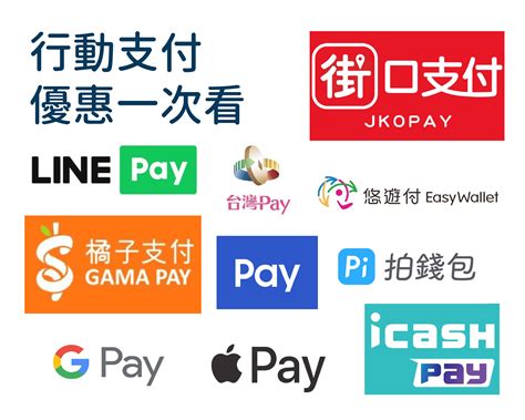 2022 年最新店家優惠 Line Pay 街口支付 悠遊付 橘子支付 台灣 Pay Pi 拍錢包 Cp值