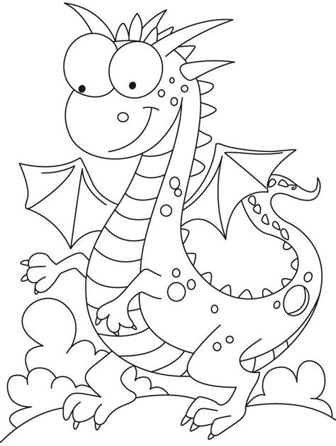 Comparatively A Kind Looking Dragon Coloring Pages