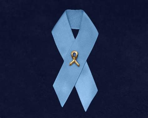 Bulk World Peace Satin Light Blue Awareness Ribbon Pins Fundraising
