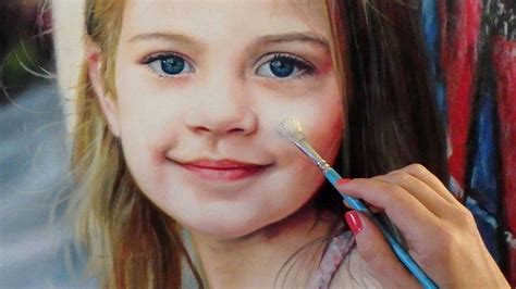 Realistic Oil Painting Of A Little Girl Child Kid By Isabelle