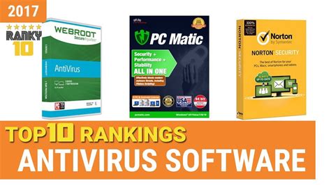 Antivirus Software Top 10 Rankings Reviews 2017 And Buying Guides Youtube