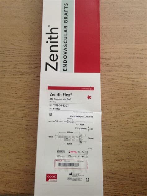 New Cook G48422 Zenith Flex Aaa Endovascular Graft X Disposables