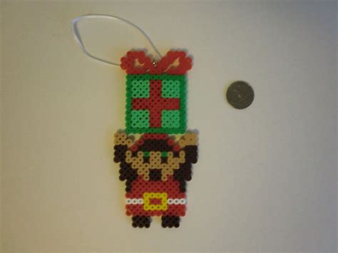 Perler Ornament Link With A Present Etsy Perler Bead Patterns Bead