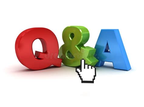 Questions And Answers Concept Q And A Word With Computer Hand Cursor