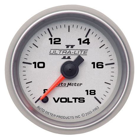 Auto Meter 4991 2 116 Voltmeter 8 18v Ultra Lite Ii Autoplicity