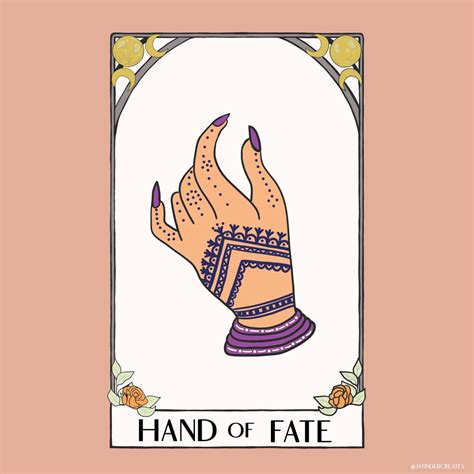 Tarot Art Print Hand Of Fate Tarot Card Occult Print Etsy