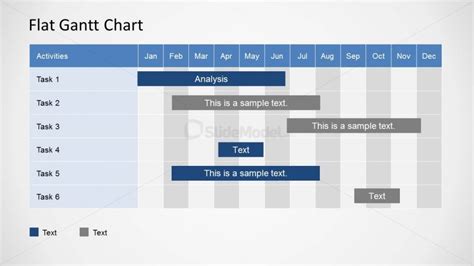 Data Driven Monthly Powerpoint Gantt Chart Slidemodel My Xxx Hot Girl