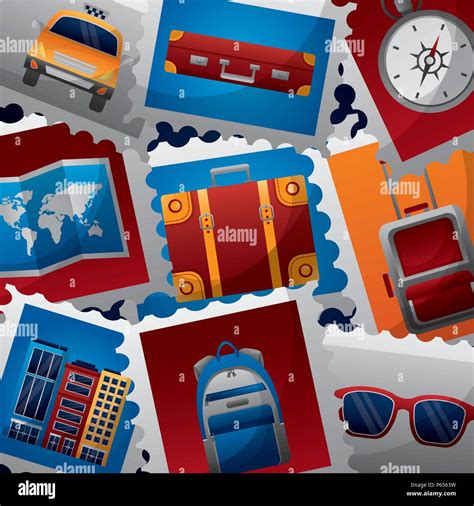 Time To Travel Around The World Stock Vector Image And Art Alamy