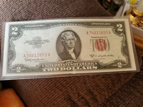 Mavin Series C Two Dollar Bill Red Seal Thomas Jefferson Circulated Note