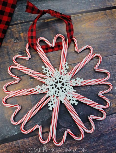 Candy Cane Wreath Craft For Christmas Candy Cane Crafts Candy Cane