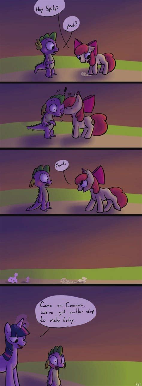 The Comic Strip Shows Two Different Types Of Ponys One With Purple
