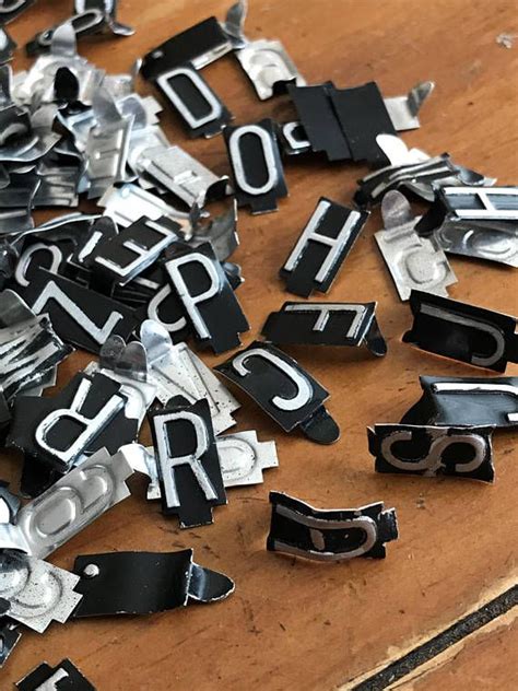 350 Mini Vintage Metal Sign Letters Numbers Punctuation And Etsy