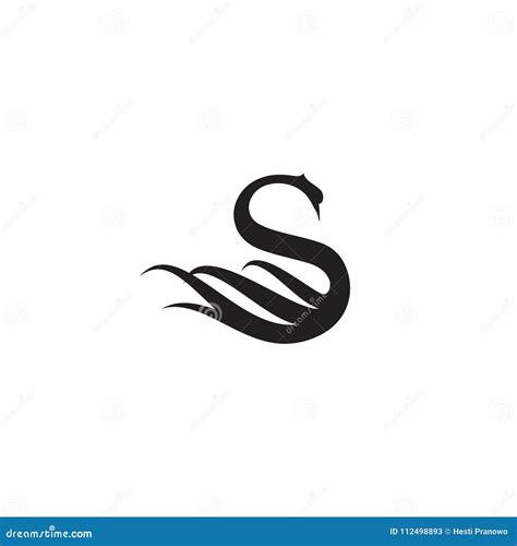 Letter S Swan Logo Designs Inspiration Isolated On White Background