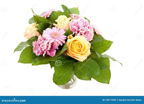 Bouquet Of Beautiful Flowers In Vase Stock Photo Image Of Green