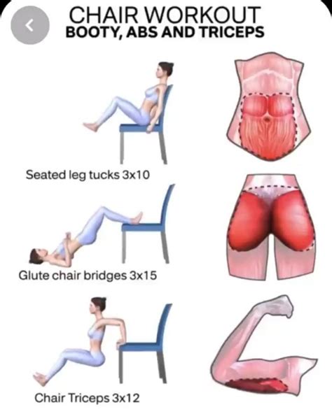 fitness health gains on instagram “some simple chair workouts to do at home 💪🏼👏🏽” full body