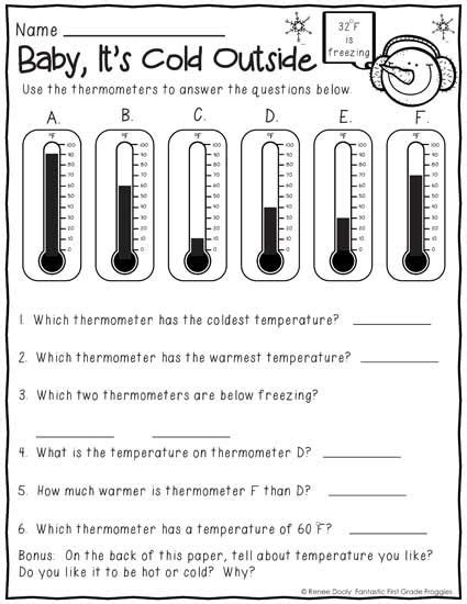 Reading A Thermometer Worksheet Ks1