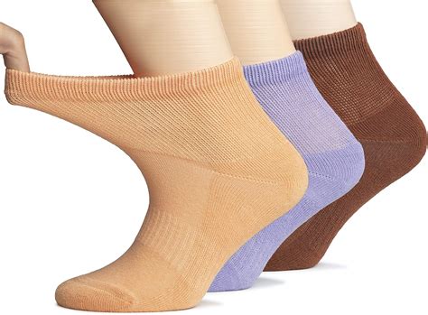 Hugh Ugoli Womens Diabetic Ankle Breathable Cotton Socks With Seamless
