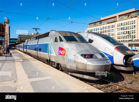 Marseille France September 23 2018 Tgv Intercity High Speed Train