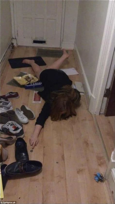 hilarious photos reveal drunken people sleep anywhere daily mail online