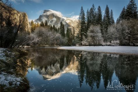 Reflecting On Half Dome In Winter Yosemite Delightscapes