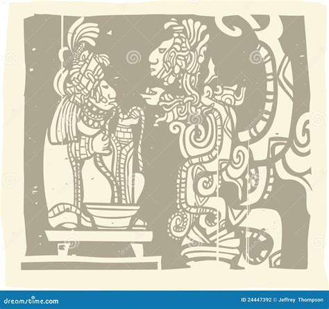 Maya Priest Vision Stock Vector Illustration Of Vector 24447392