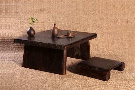 Japanese Antique Table Rectangle 8070cm Paulownia Wood Asian