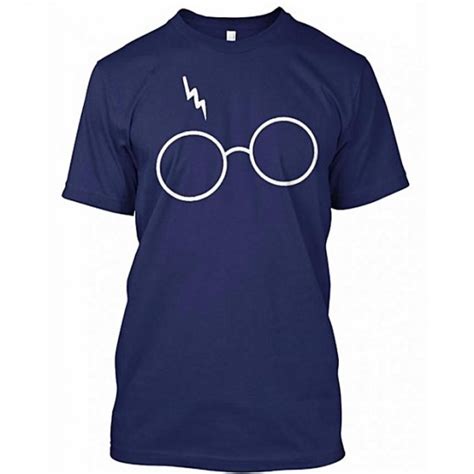 Navy Blue Harry Potter Printed Cotton T Shirt Buyonpk