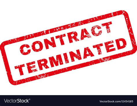 Contract Terminated Rubber Stamp Royalty Free Vector Image