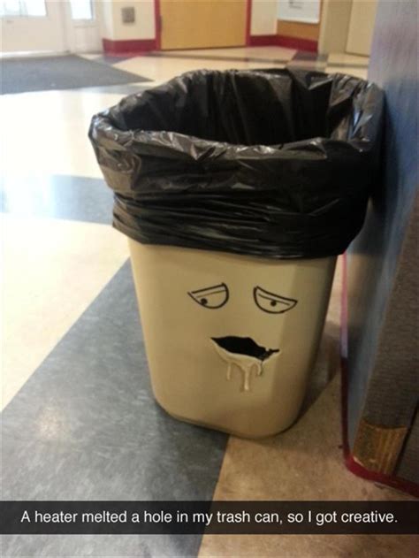 Our eyes met across the crowded room, like in the movies, except we. funny trash can - Dump A Day