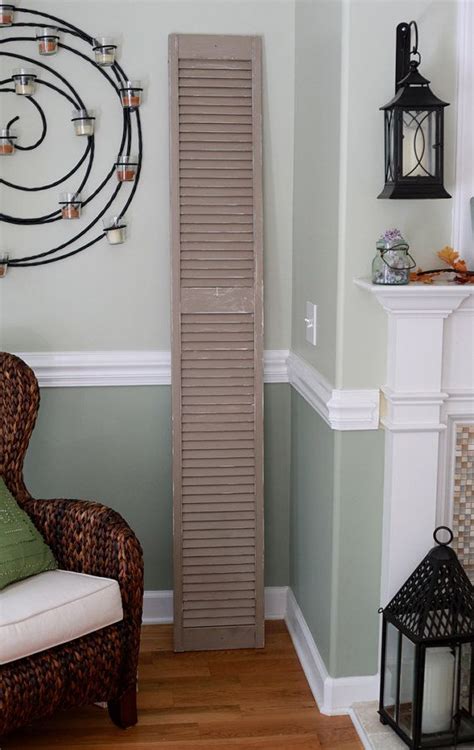 Chair rail is a commonly used interior design element that adds depth, contrast, and texture to otherwise plain interior walls. like the two tone walls, shutter | Dining room colors ...