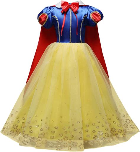 OwlFay Filles Princesse Costume de Blanche Neige Conte de fée Cosplay