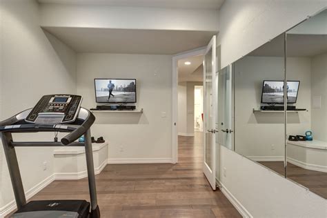 Basement Gym Workout Area Transitional Home Gym Denver By Fbc