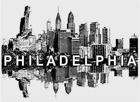Philadelphia Skyline Digital Art By R L Nielsen
