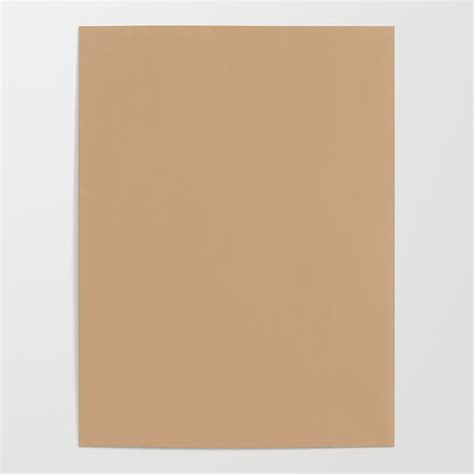 Solid Color Pantone Sand 15 1225 Tan Beige Poster By Simplysolid
