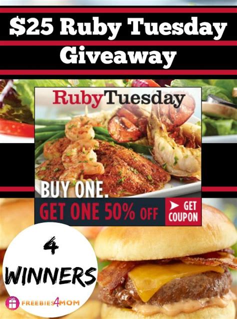 Closed Eat At Ruby Tuesday With This Coupon And Win A 25 T Card