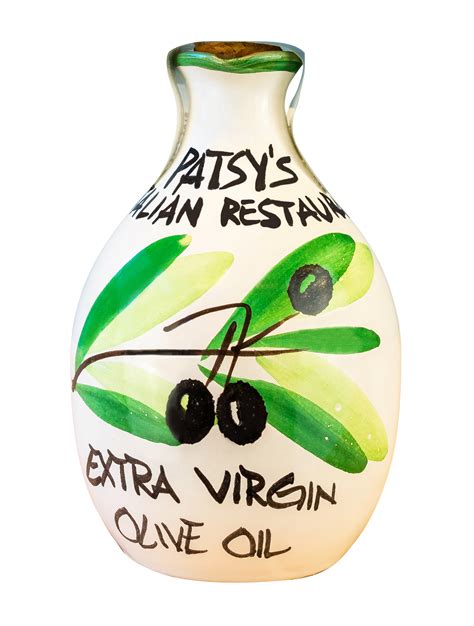 New Patsys Italian Restaurant Ceramic Olive Oil Carafe