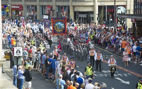 Thousands Line Glasgow Streets For Orange Walk With Four Arrested As