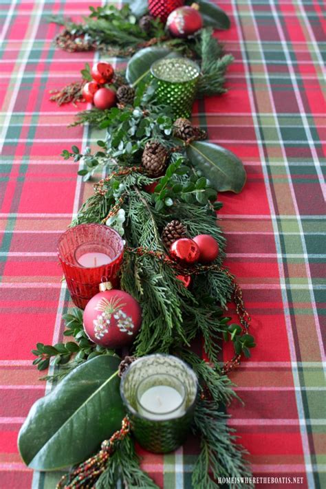 Create An Evergreen Runner Table Centerpiece For Christmas The Easy Way