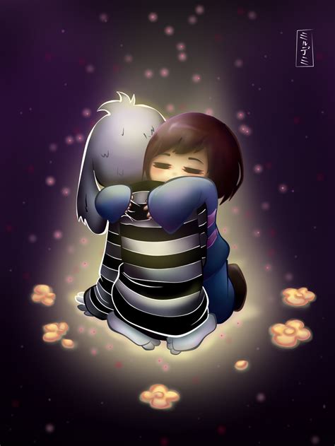 Frisk Hugs Asriel Undertale Fan Art By Mildemme On Deviantart