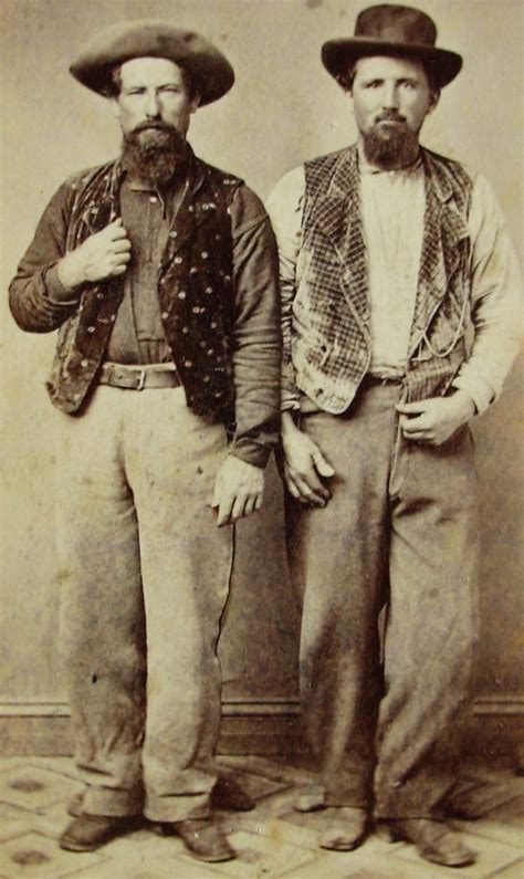 Cdv Cowboys In Hats And Vests Bill Henry Marysville Ca Cowboy Images