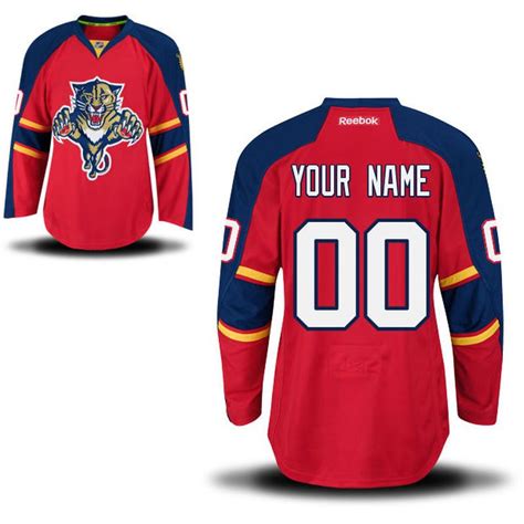 Florida Panthers Reebok Edge Authentic Custom Home Jersey Red In 2021