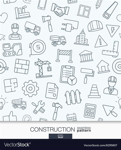 Construction Wallpaper Black And White Build Vector Image